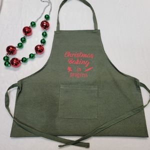 "Christmas Baking In Progress" Apron